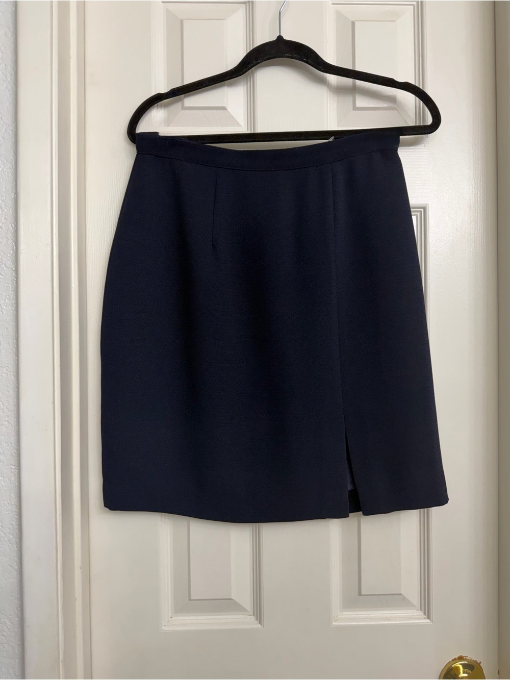 2125 Vintage VTG Classic Navy Women's Mini Skirt - Timeless Workwear Silk